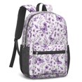 thumbnail image 2 of Butterfly and Floral Purple Pattern 17" School Backpacks for Teens,Waterproof Oxford Fabric,S-Shape Padded Straps for School,Travel,Hiking,Camping, 2 of 6