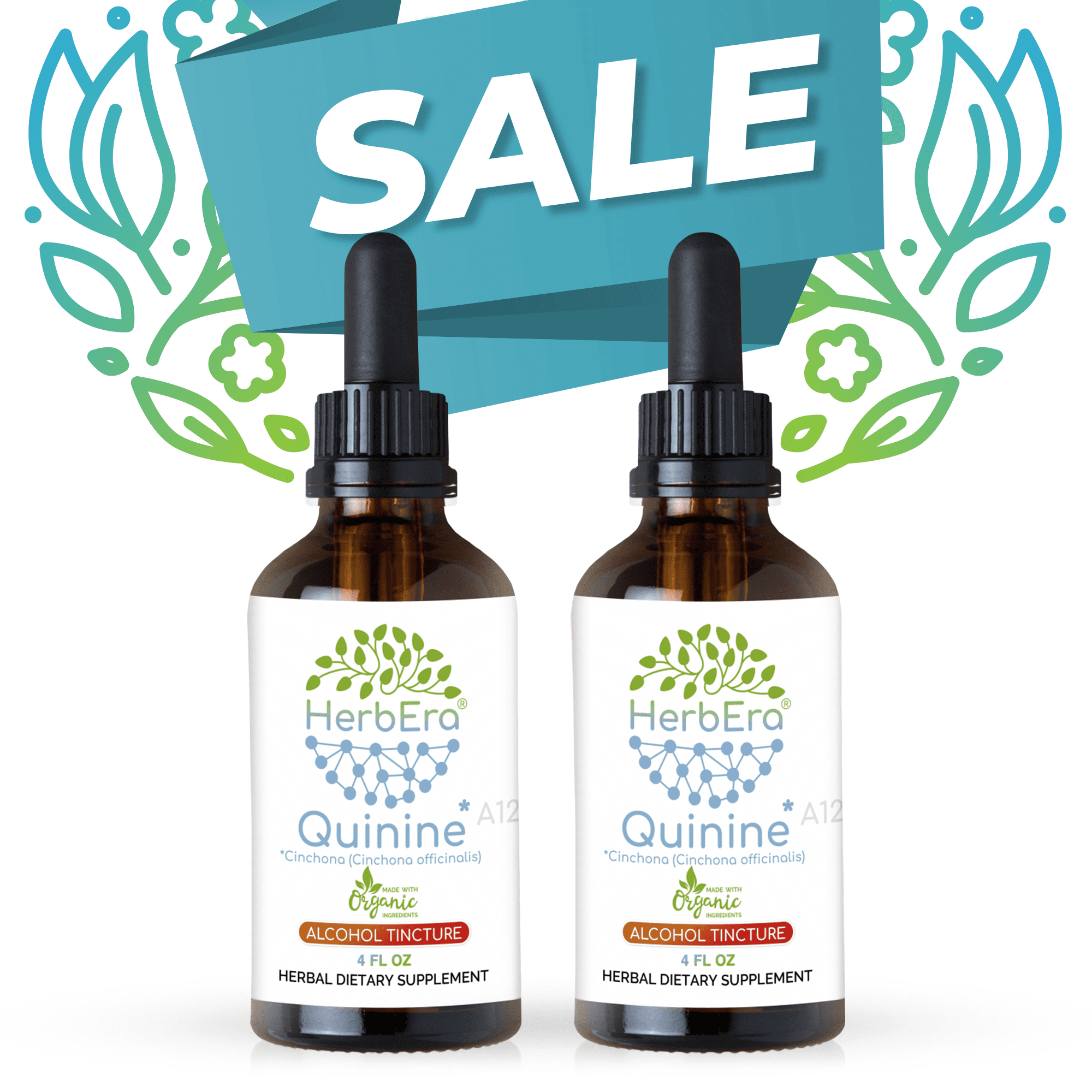 Quinine Alcohol Herbal Extract Tincture, SuperConcentrated (Cinchona