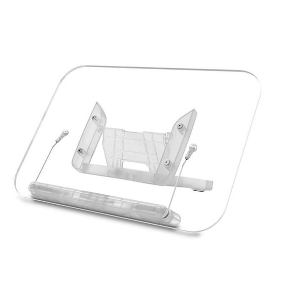 Acrylic Book Stand for Reading,Cookbook Holder, Levels Angle Adjustable, Foldable & Portable for Office, Kitchen, School