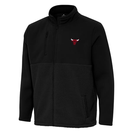 Men s Antigua Black Chicago Bulls Daily Fused Full-Zip Jacket Men s Antigua Black Chicago Bulls Daily Fused Full-Zip Jacket