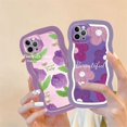 thumbnail image 2 of Carcasa Huawei Y9 Prime 2019 Y9s Y7A Nova Y90 5T 7i 7 Pro 9 3i 3E 4E Honor 8X Hermosas Flores Ilustración Funda Para Teléfono A Prueba De Golpes Anti-Caída Borde De Onda Diseño Protección Cubierta Tra, 2 of 4