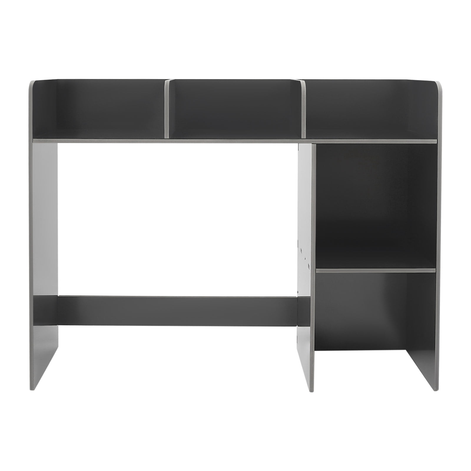 6 Compartments Desk Bookshelf Organizer, Office Desk Bookshelf Holder, Desktop Bookshelf Storage Black