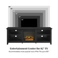 thumbnail image 4 of Walker Edison Open Storage Fireplace TV Stand for TVs Up to 80", Espresso, 4 of 13