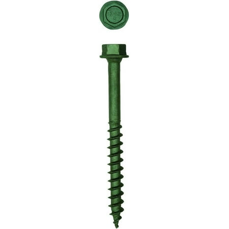 

x 5 Exterior Hex Head Structural Wood Lag Screws Powerlags Hex (100 EA) Bulk Pail Bit Included Heavy Duty Rust