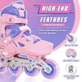 thumbnail image 2 of Patines en línea Nattork ajustables con ruedas luminosas para niños, 2 of 7