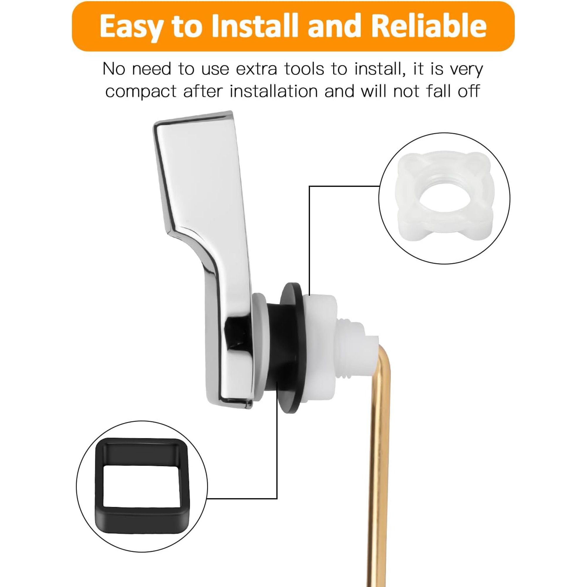 Qucyy Toilet Flush Handle, Universal Toilet Handle