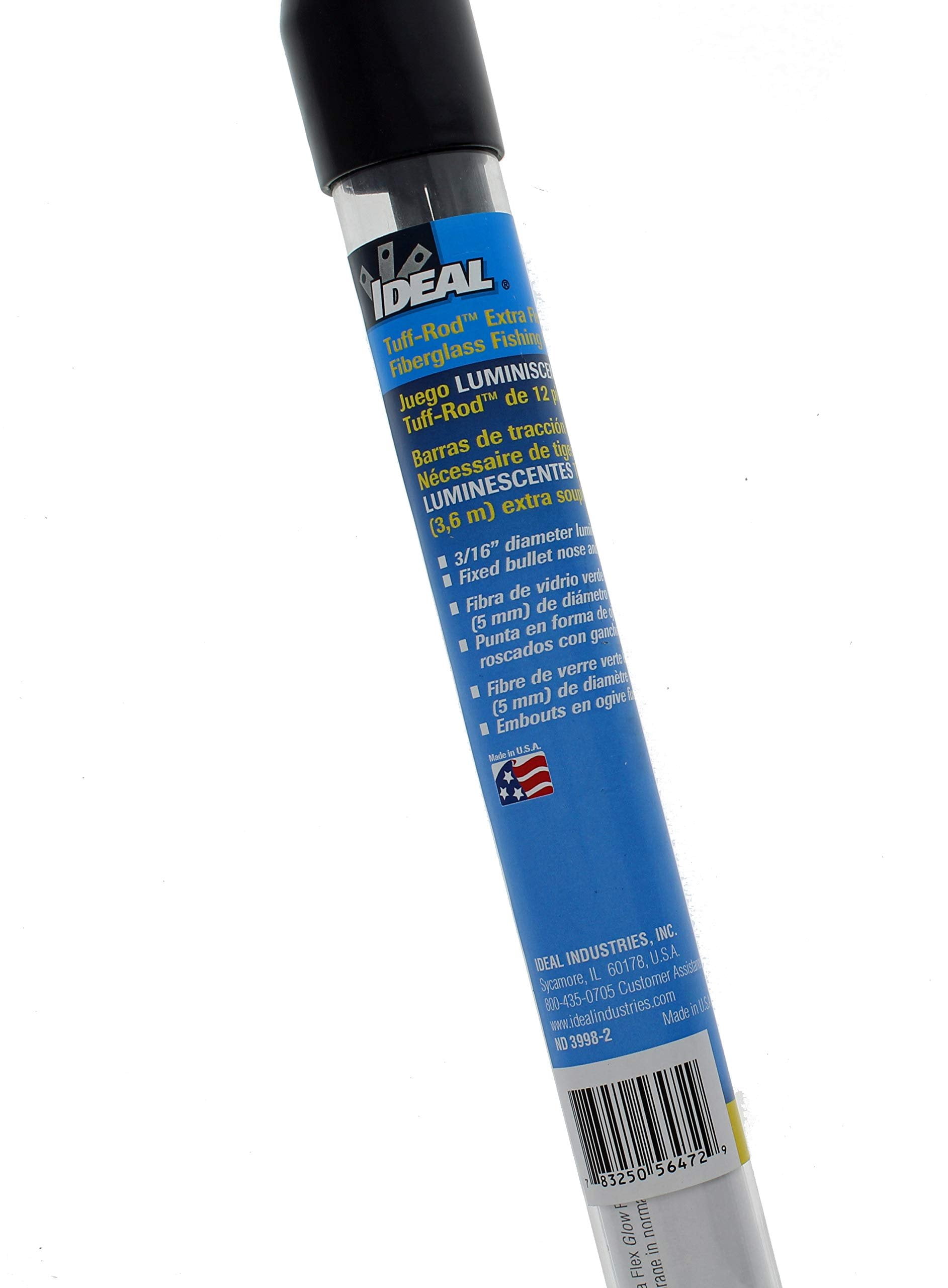 IDEAL Lightweight Telescoping Fishing Rod, 12 ft Fiberglass, 2lb