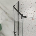 thumbnail image 2 of BARONAGE 34.75" W x 72" H Frameless Pivot Tub Door , 1/4" (6mm) Tempered Glass, Neo-Angle Pivot Shower Enclosure Water Repellent  Shower Door，Matte Black, 2 of 13