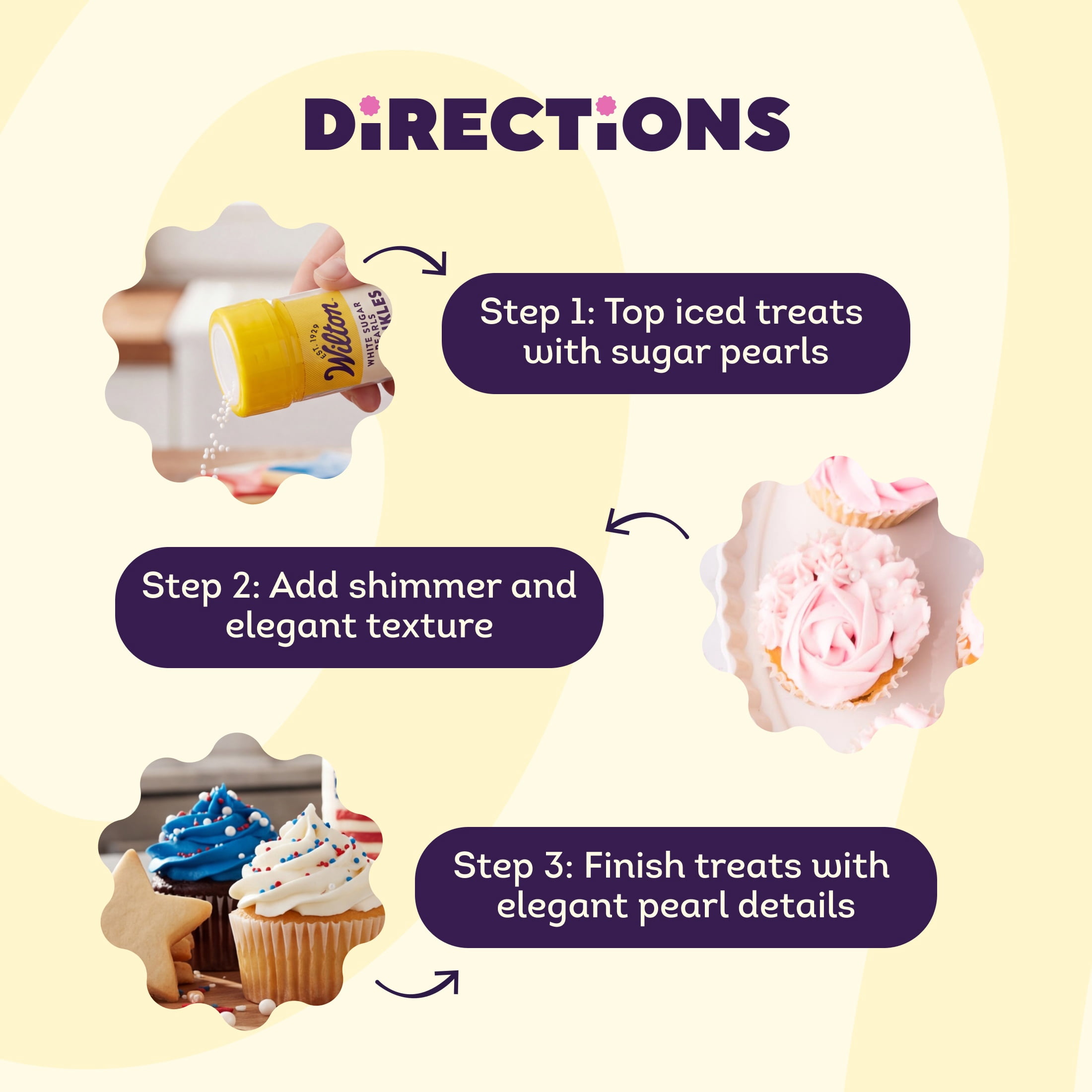Wilton White Sugar Pearls, White Sprinkles Cakes, Cupcakes, Cookies or Molded Candies, 4.9 oz.