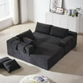 thumbnail image 5 of Modern Chenille Upholstered Sectional Sofa Couch Set,Modular 108" L Shaped Sectional Living Room Sofa Set With 6 Pillows,Free Combination Sofa Couch for Living Room,Bedroom(Right Chaise), 5 of 22