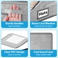 thumbnail image 4 of Lumikrypt 4 Pcs Stackable Hat Storage for Baseball Caps, Hat Organizer with Clear Window Lid, Holds up to 24 Caps Hat Organizer for Closet with Cardboard, Breathable Fabric(Grey), 4 of 7