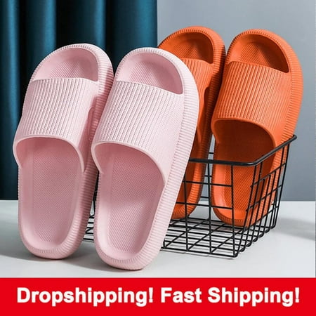 

2022 Thickness Upgrade Hot Summer Cute EVA Slippers for Women Men Open Toe Slides Lightweight Sole Sandals Casual Beach Shoes