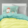thumbnail image 2 of Brown and White Terrier Snowman Christmas Fabric Standard Pillowcase, 2 of 2