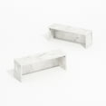 thumbnail image 4 of Furinno Helena 18-Inch Kitchen Counter Stackable Organizer Shelf, Light Marble, Set of 2, 4 of 6