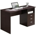thumbnail image 4 of Pemberly Row Classy Computer Desk with 3 Drawers in Espresso, 4 of 10