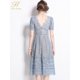 thumbnail image 4 of H Han Queen-vestido de noche con cuello en V para mujer, ropa de fiesta elegante y bonita, informal, de encaje, para verano, 2024, 4 of 5