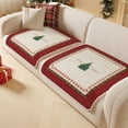 thumbnail image 4 of Hometravel Christmas Sofa and Chair Cushions, Warm Plush Fabric with Non Slip Backing, Holiday Themed Seat Covers for Living Room Furniture, 4 of 7
