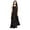 Black, variant on Drtj 2-14T Kids Teens A-Line Halter Neck Cascading Chiffon Junior Flower Girl Wedding Party Formal Bridesmaid Dress