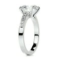 thumbnail image 2 of Bella Jewel 14K White Gold Plated Ring - Brilliant 2.3 Ct Round Cut Diamond Ring - Engagement Wedding Diamond Ring for Women's - Solitaire with Accent Diamond Ring for Women's - Birthday Gift, 2 of 3