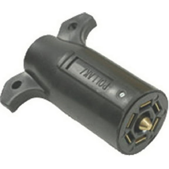 (Price/EA)Pollak 12-706EP Pollack 7-Way Black Plastic Trailer End Plug Only