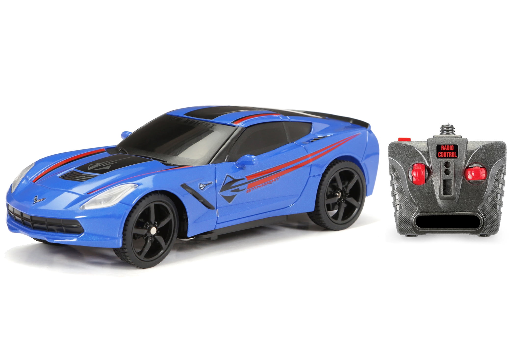 Adventure Force (1:24) Chevy Corvette C7 Battery Radio Control Sports Car, 2423-1B3 Blue