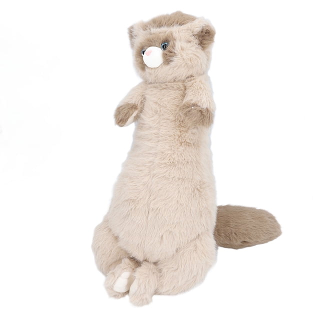 Ultra Soft Snow Ferret Plush Toy Lifelike Sofa Bed Decoration Handmade Stuffed Animal Exquisite Craftsmanship