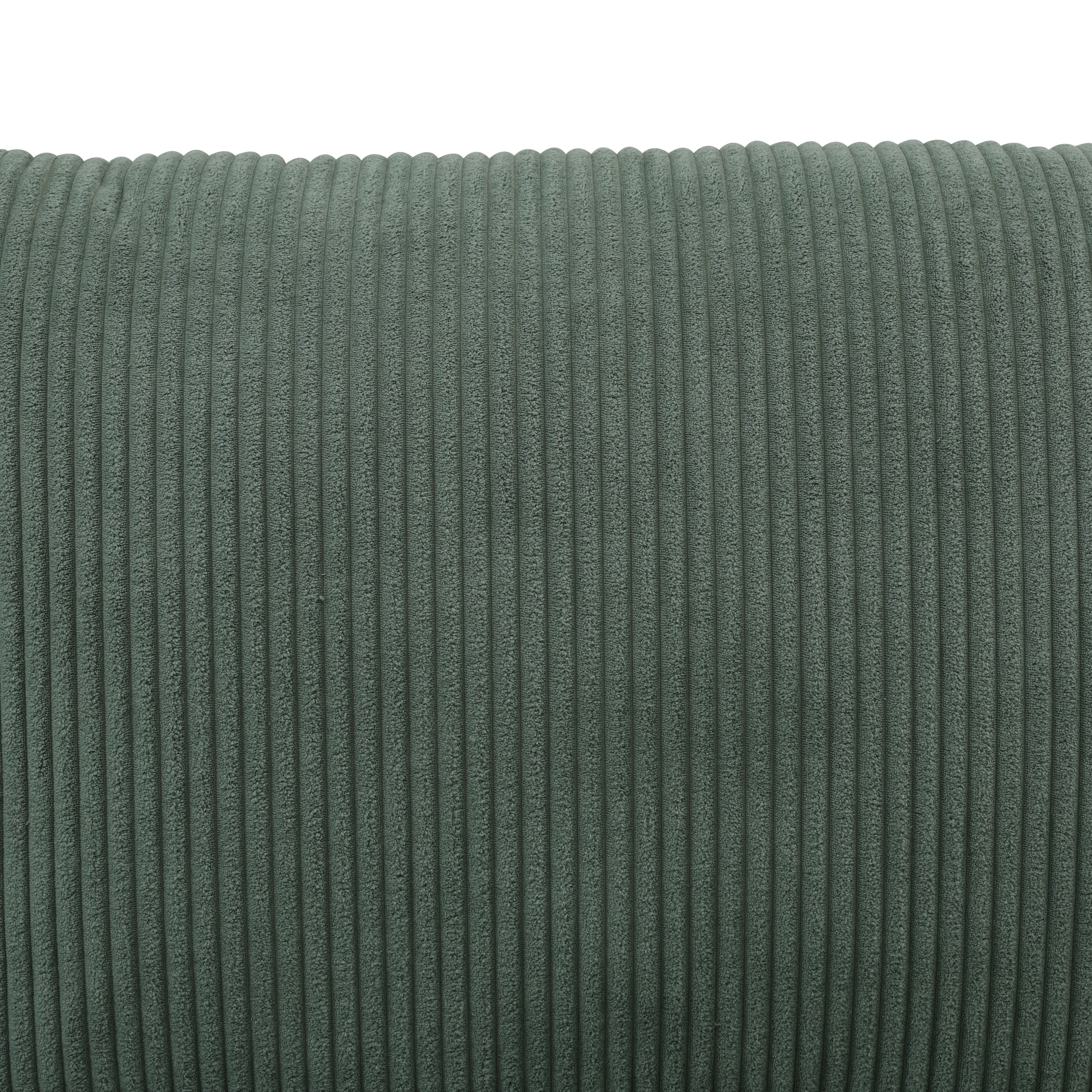 MAYEERTY Modular Sectional Sofa, Flocking Fabric Couch with Ottoman & Anti-Insect Frame, Green Living Room Furniture