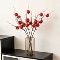 thumbnail image 4 of weibbin Simulation Persimmon Fruit Branches Fake Flower Branch for Wedding Home Decoration, 4 of 6