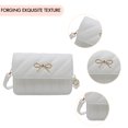 thumbnail image 3 of BOLSA DE MUJER BOWKNOT Bolso de hombro PU Bolso cuadrado de cuero PULA BOLDA DE LUXURA (BLANCA), 3 of 9