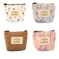 thumbnail image 3 of maskred Wallets Cartoon Floral Zipper Cases Small Money Purses Key Embroidery Fashionable Bags Gift Girl Brown None 1Set, 3 of 5