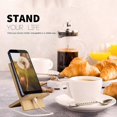 thumbnail image 4 of Bamboo Cell Phone Stand Holder with Chargeable Hole, Friendly Universal Portable Wood Cellphone Holder for Desktop Design Compatible with All Mobile P, 4 of 4