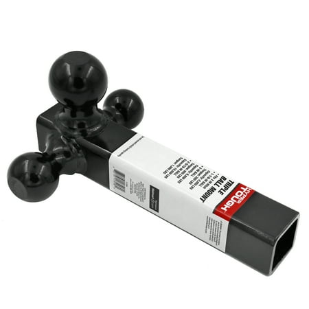 Hyper Tough Trailer Hitch Steel Tri-Ball Mount, Class III/IV Towing, Black, Automotive Accessories, unit weight 10 lbs