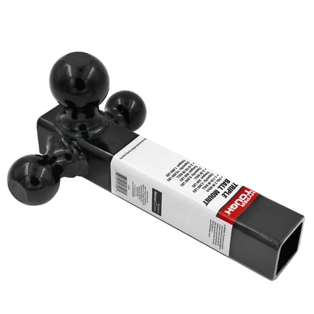 HYPER TOUGH TRAILER HITCH STEEL TRI-BALL MOUNT, CLASS III/IV TOWING, BLACK, AUTOMOTIVE ACCESSORIES, UNIT WEIGHT 10 LBS