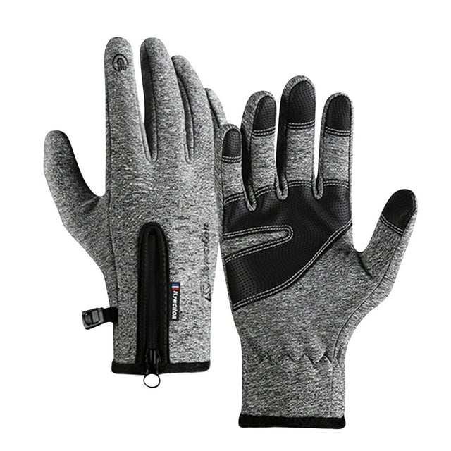 Men's Winter Riding Gloves with Velvet Insulation - Water-Repellent Windproof Design, Touchscreen Capability for Motorcycle Skiing Hiking (Multi-Size)