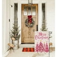 thumbnail image 6 of Merry Christmas Garden Flags 12.5x18 Double Sided, Pink Xmas Tree with Stars Small Seasonal Decoration for Holiday Winter Yard Outside Outdoor, 6 of 6