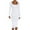 White, variant on Mikilon Women's Slim Dress Solid Color Scoop Neck Dress Long Sleeve Knee Length Dress