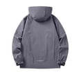 thumbnail image 5 of CHCNHAC Mens Light Weight Jackets Comfortable Windproof Water Resistant Raincoat with Pockets Outdoor Casual Rain Gear for Hiking Cycling Dark Gray M, 5 of 5