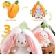thumbnail image 5 of MIAODAM Animal de peluche reversible de conejito de zanahoria, orejas de conejo de zanahoria con cremallera, peluche de conejito de frutas en una zanahoria, peluches de conejo esponjosos, divertido ju, 5 of 5