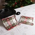 thumbnail image 2 of Fabstyles  Celebration Plaid Set of 2 Terry Cotton Pot Holder - 8x8, 2 of 2