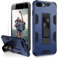 thumbnail image 1 of for iPhone 8 Plus Case with Screen Protector Heavy Duty Protective Military Grade Dual Layer Shockproof Cover with Built-in Kickstand Magnetic Phone Case for iPhone 8+/7+(Blue), 1 of 7
