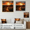thumbnail image 4 of Designart "Sunset Desert Dreams Cactus Scenery" Landscapes Framed Wall Art - Yellow Desert Entryway Framed Wall Art, 4 of 6