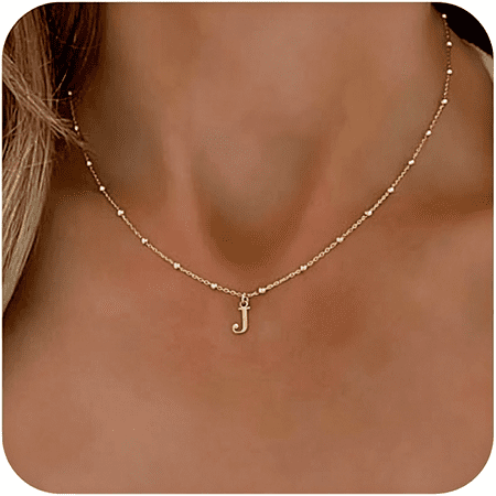 DESIGNICE Initial Necklaces for Women,Dainty A-Z Pendant Letter Charm Necklace Personalized Name Necklaces for Women Trendy Jewelry Gift Necklace