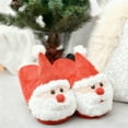 thumbnail image 2 of Shadoumai Christmas Slippers Unisex Xmas Santa Slippers Non-Slip Fluffy Warm Shoes Winter Soft Slip-on Indoor Outdoor, 2 of 9