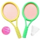 thumbnail image 4 of 1 juego de raqueta de tenis, juguetes para exteriores, juguete de plástico para hacer ejercicio, accesorios para niños y niñas con 2 pelotas de colores aleatorios., 4 of 6