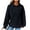Navy, variant on LEAVINGSUO Fall Winter Womens Fashion New Casual Long Sleeve T-Shirts for Women Women's Solid Raglan Sweater Hooded Sweater Long Sleeve Top Sweater Beige XL