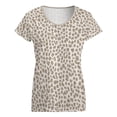 thumbnail image 5 of Leopard Print Pattern Fabric Women's Blouse Short Sleeve Women's Top T-Shirt Spring Summer Clothes, 5 of 7