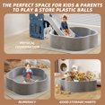 thumbnail image 5 of KORIMEFA Foam Ball Pit - Safe and Soft for Baby Infants and Toddlers Ages 1-3, Flower Shape, No Balls Included, Gray, 5 of 9