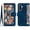 Dark Blue, variant on Leather For Samsung Galaxy S26 FE 5G 6.7-inch Floral Printed Wallet Case, With Card Holder,Wristband,Magnetic Clasp Kickstand Folio Cover,Blue,For Galaxy S26 FE 5G