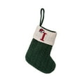 thumbnail image 2 of Home Decor Christmas Stockings With Initials Large Embroidered Letter Knit Red White Christmas Stocking For Family Holiday Decorations And Xmas Tree Fireplace, 2 of 4