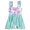 Green, variant on Langwyqu Summer Girls Fish Scale Print One Piece Swimsuit Flare Ruffle Bathsuit